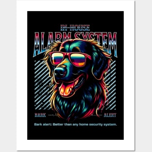 Bark Alert Retriever Dog Posters and Art